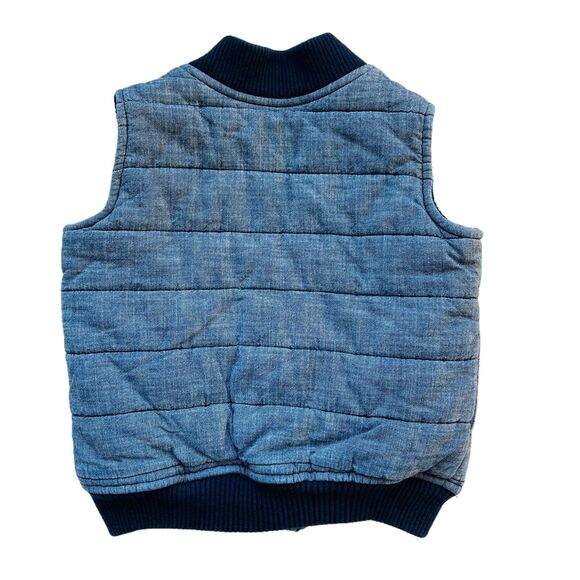 Old Navy Chambray Denim Puffer Vest Size 2T - Picture 4 of 5
